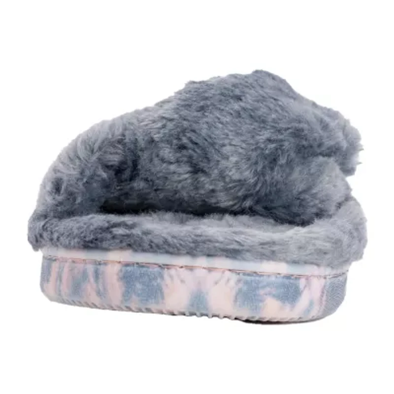 Muk Luks Lesedi Faux Shearling Womens Slip-On Slippers