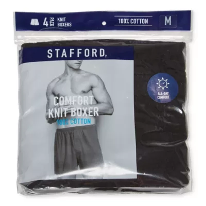 Stafford Knit Mens 4 Pack Boxers 305939
