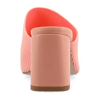 Journee Collection Lorenna Womens Round Open Toe Block Heel Pumps