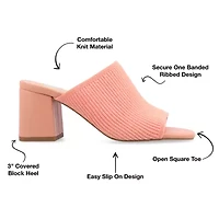 Journee Collection Lorenna Womens Round Open Toe Block Heel Pumps