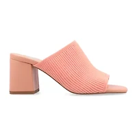 Journee Collection Lorenna Womens Round Open Toe Block Heel Pumps