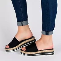 Journee Collection Cloudsteppers Womens Rosey Slide Sandals