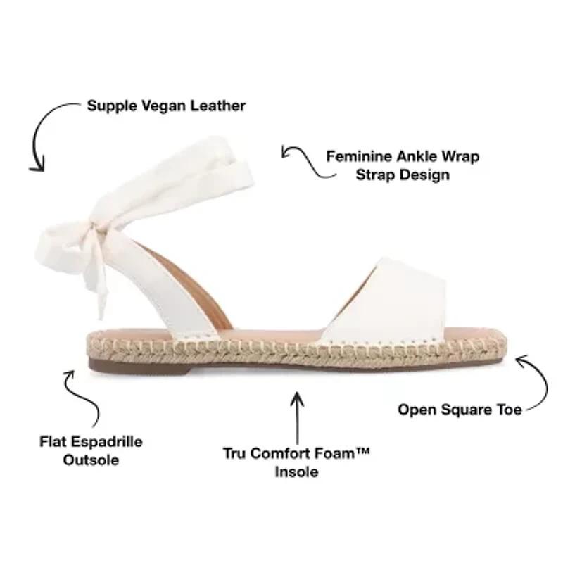 Journee Collection Womens Emelie Ankle Strap Flat Sandals