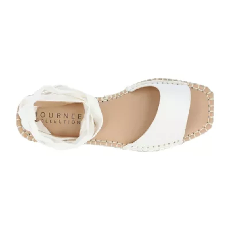 Journee Collection Womens Emelie Ankle Strap Flat Sandals
