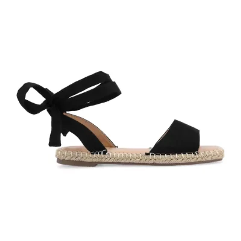 Journee Collection Womens Emelie Ankle Strap Flat Sandals