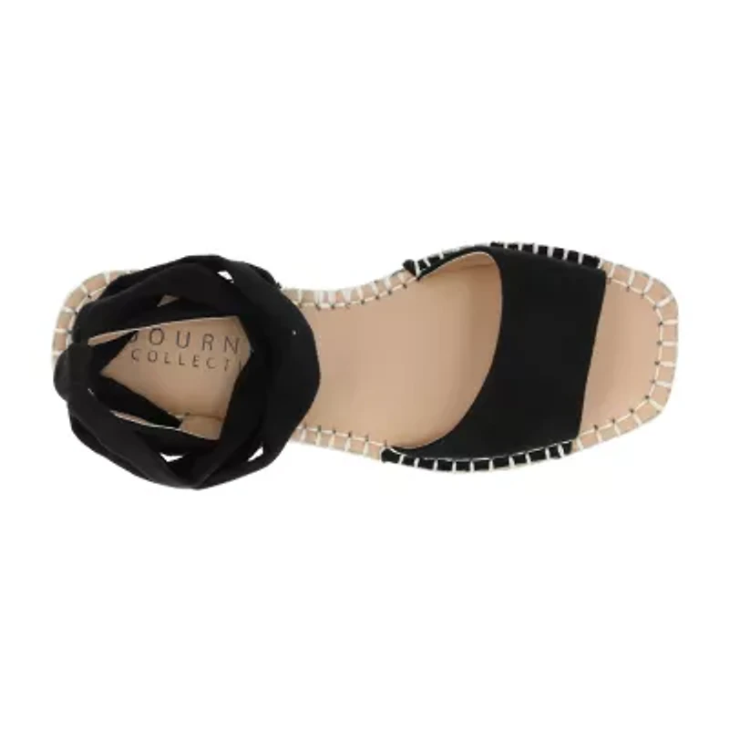 Journee Collection Womens Emelie Ankle Strap Flat Sandals