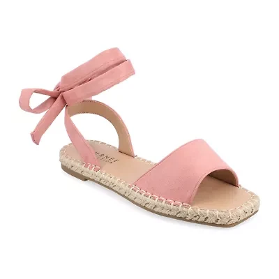 Journee Collection Womens Emelie Ankle Strap Flat Sandals