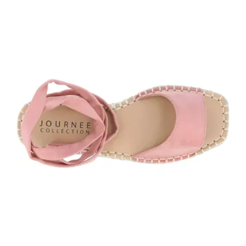 Journee Collection Womens Emelie Ankle Strap Flat Sandals