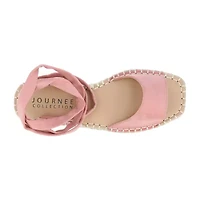 Journee Collection Womens Emelie Ankle Strap Flat Sandals