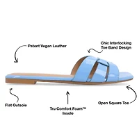 Journee Collection Womens Arrina Flat Sandals