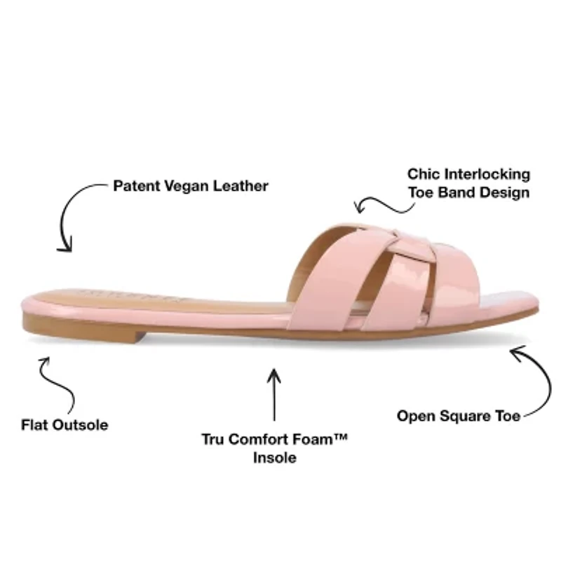 Journee Collection Womens Arrina Flat Sandals