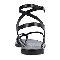 Journee Collection Cloudsteppers Womens Charra Ankle Strap Flat Sandals