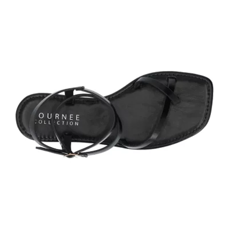 Journee Collection Womens Charra Ankle Strap Flat Sandals