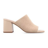 Journee Collection Lorenna Womens Round Open Toe Block Heel Pumps