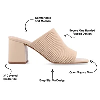 Journee Collection Lorenna Womens Round Open Toe Block Heel Pumps