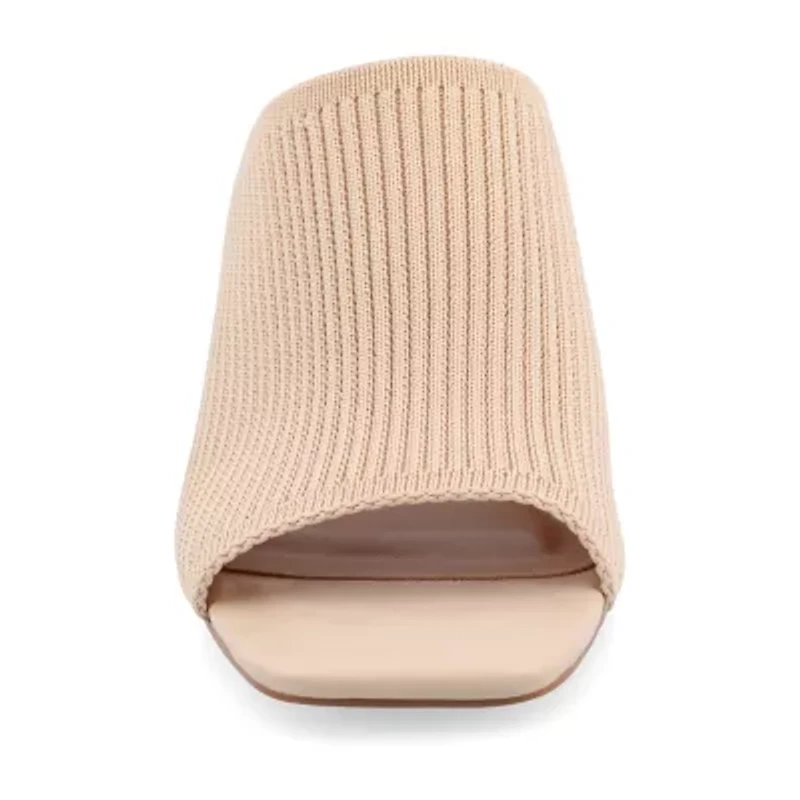 Journee Collection Lorenna Womens Round Open Toe Block Heel Pumps