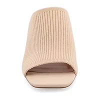 Journee Collection Lorenna Womens Round Open Toe Block Heel Pumps