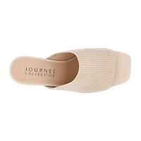 Journee Collection Lorenna Womens Round Open Toe Block Heel Pumps