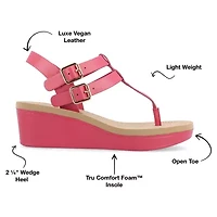 Journee Collection Womens Bianca Wedge Sandals