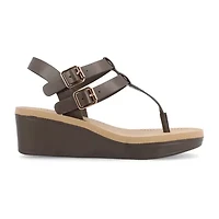 Journee Collection Womens Bianca Wedge Sandals