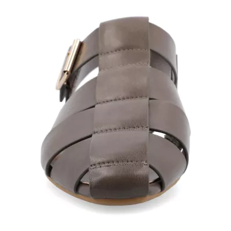 Journee Collection Womens Cailinna Ankle Strap Flat Sandals