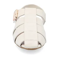 Journee Collection Womens Cailinna Ankle Strap Flat Sandals