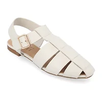 Journee Collection Womens Cailinna Ankle Strap Flat Sandals