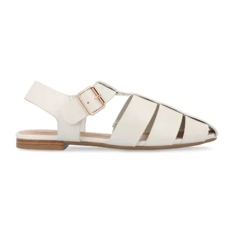 Journee Collection Womens Cailinna Ankle Strap Flat Sandals