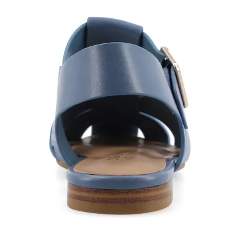 Journee Collection Womens Cailinna Ankle Strap Flat Sandals