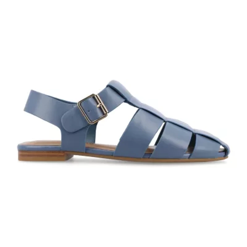 Journee Collection Womens Cailinna Ankle Strap Flat Sandals