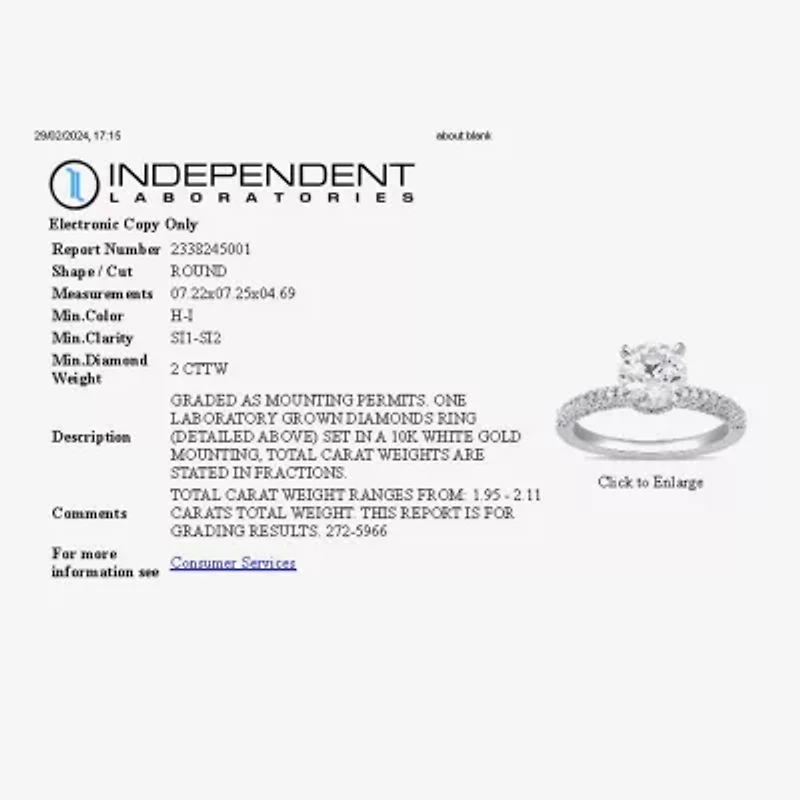 (H-I / SI1-SI2) Womens 2 CT. T.W. White Diamond 10K or 14K Gold Round Side Stone Engagement Ring