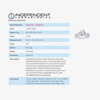 (H-I / SI1-SI2) Signature By Modern Bride Womens 3 CT. T.W. Lab Grown White Diamond 14K Gold Round Bridal Set