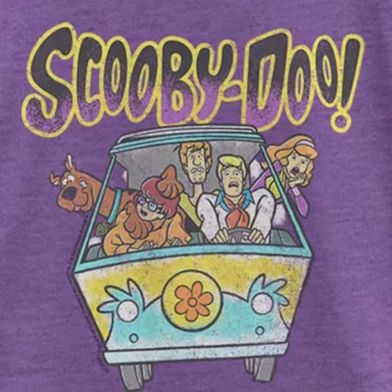 Little & Big Kid Girls Crew Neck Short Sleeve Slim Fit Scooby Doo Graphic T-Shirt