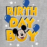 Disney Collection Toddler Boys Crew Neck Short Sleeve Regular Fit Mickey Mouse Graphic T-Shirt