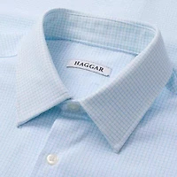 Haggar Smart Wash Mens Classic Fit Easy Care Long Sleeve Dress Shirt