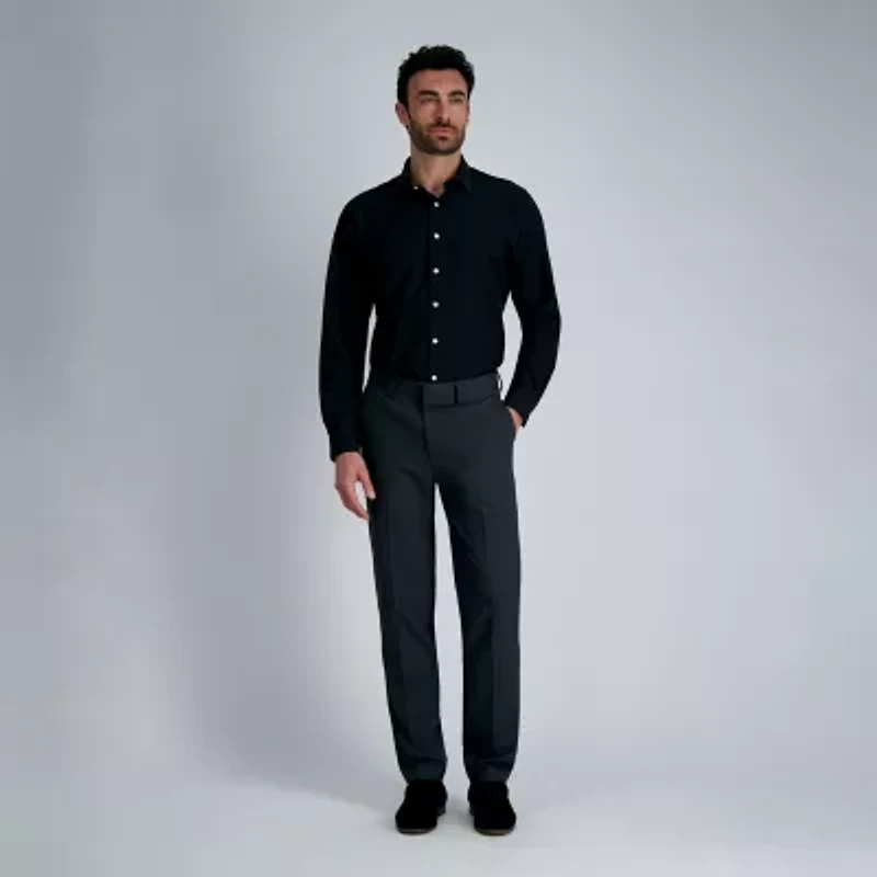 Haggar Smart Wash Mens Classic Fit Easy Care Long Sleeve Dress Shirt