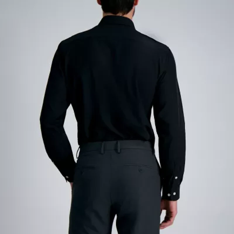 Haggar Smart Wash Mens Classic Fit Easy Care Long Sleeve Dress Shirt