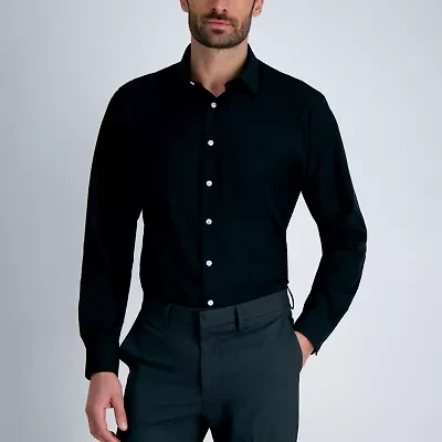 Haggar Smart Wash Mens Classic Fit Easy Care Long Sleeve Dress Shirt