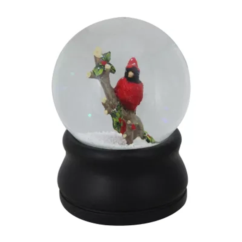 Northlight 5.75in Red Cardinal On Branch Musical Christmas Christmas Snow Globe