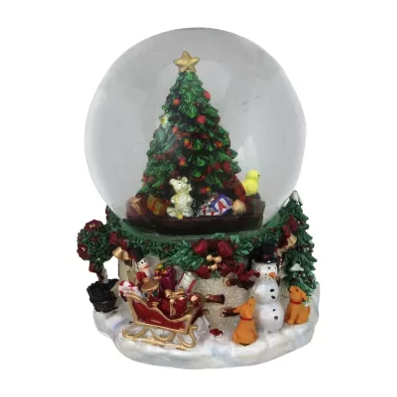 Northlight 7in Presents Under The Tree Musical Christmas Snowman Christmas Snow Globe