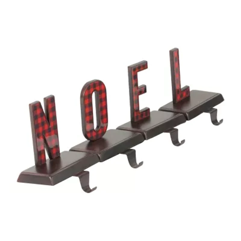 Northlight Red And Black Buffalo Plaid Innoelin 2-pc. Christmas Stocking Holder