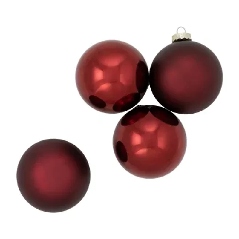 Northlight 2-Finish Glass Ball 4-pc. Christmas Ornament