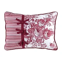 Laurel Manor Toile Garden Oblong Throw Pillow