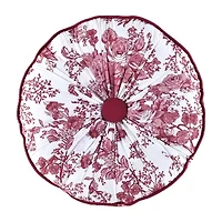 Laurel Manor Toile Garden Round Throw Pillow