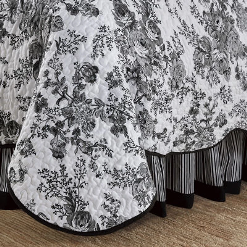 Laurel Manor Toile Garden Cotton Bedskirt