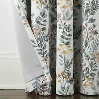 Linden Street Bayshore Print Grommet Top Energy Saving 100% Blackout Single Curtain Panel