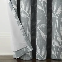 Linden Street Bayshore Print Grommet Top Energy Saving 100% Blackout Single Curtain Panel