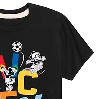 Disney Collection Little & Big Kid Boys Crew Neck Short Sleeve Regular Fit Mickey Mouse Graphic T-Shirt