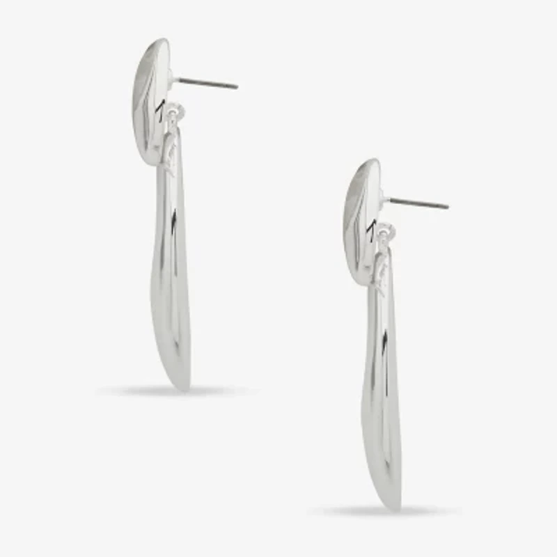 Worthington Silver Tone Womens Drop Earrings