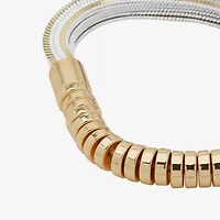 Worthington Gold Tone & White Womens Stretch Bracelet